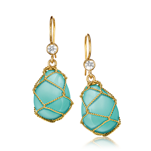 Verdura-Jewelry-Net-Drop-Earrings-Gold-Turquoise