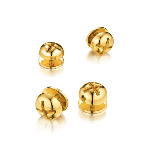 Verdura-Jewelry-Nut-and-Bolt-Stud-Set-Gold