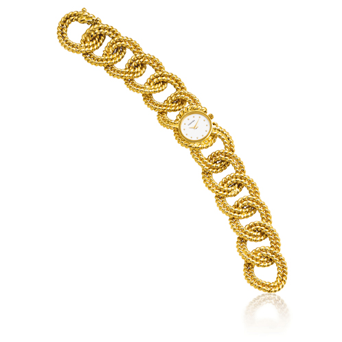 Verdura-Jewelry-Rope-Link-Bracelet-Watch-Gold