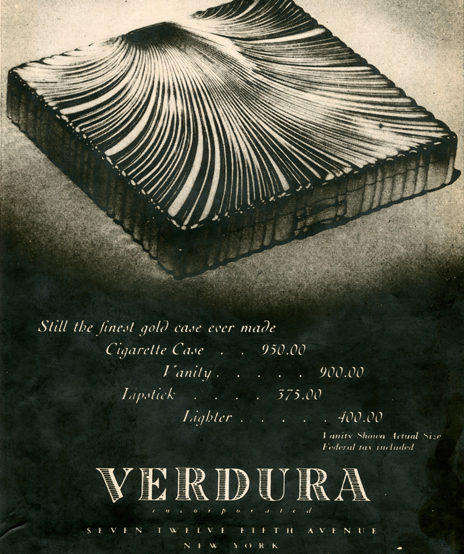 Verdura-Jewelry-Shell-Cigarette-Case-Advertisement