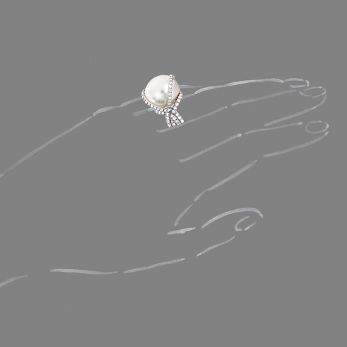 Verdura-Jewelry-Wrapped-Ring-Pearl-Scale-Rendering