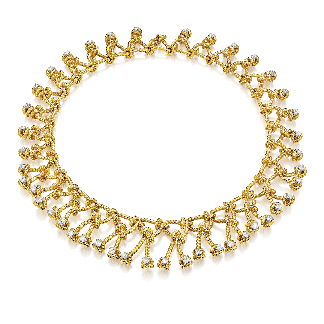 Regatta necklace gold and diamond