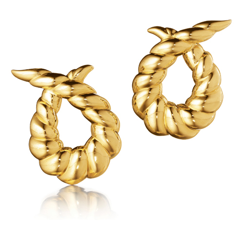 Verdura-Jewelry-Twisted-Horn-Earclips-Gold