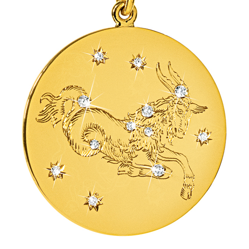 Verdura-Jewelry-Zodiac-Pendant-Necklace-Capricorn-Gold-Diamond-detail