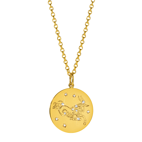 14k Solid Gold Zodiac Pendant, Minimalist Zodiac Sign Pendant for Women,  Dainty Astrology Necklace, Small Zodiac Coin Necklace - Etsy