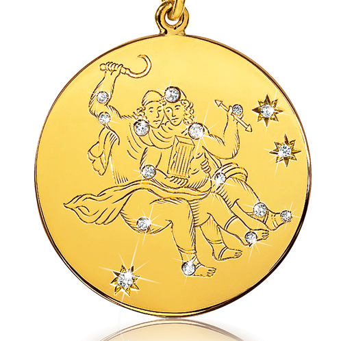 Verdura-Jewelry-Zodiac-Pendant-Necklace-Gemini-Gold-Diamond-detail