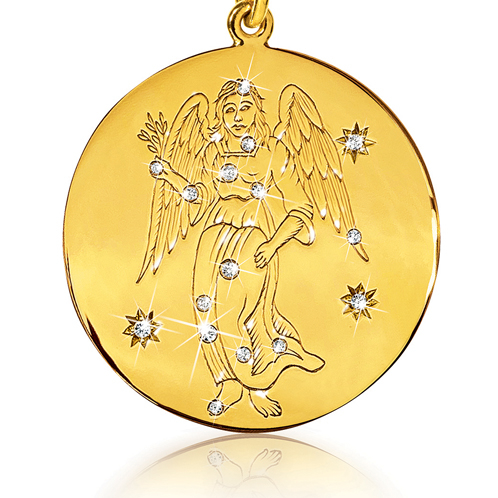 Verdura-Jewelry-Zodiac-Pendant-Necklace-Virgo-Gold-Diamond-detail