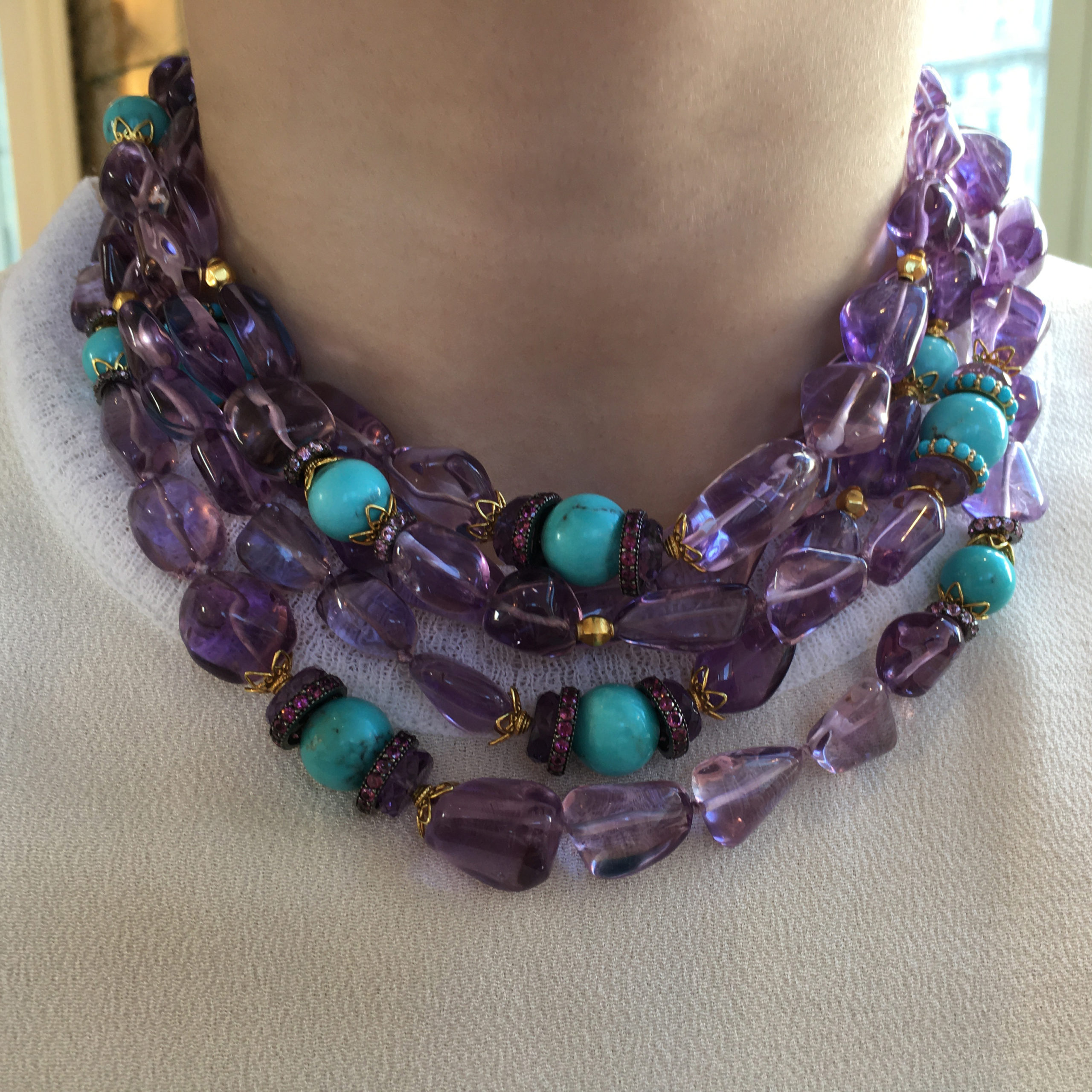Amethyst Beaded Necklace