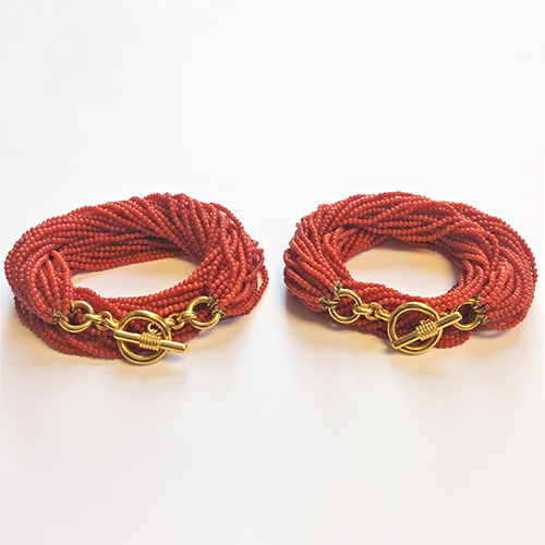 Vintage Coral Bracelets