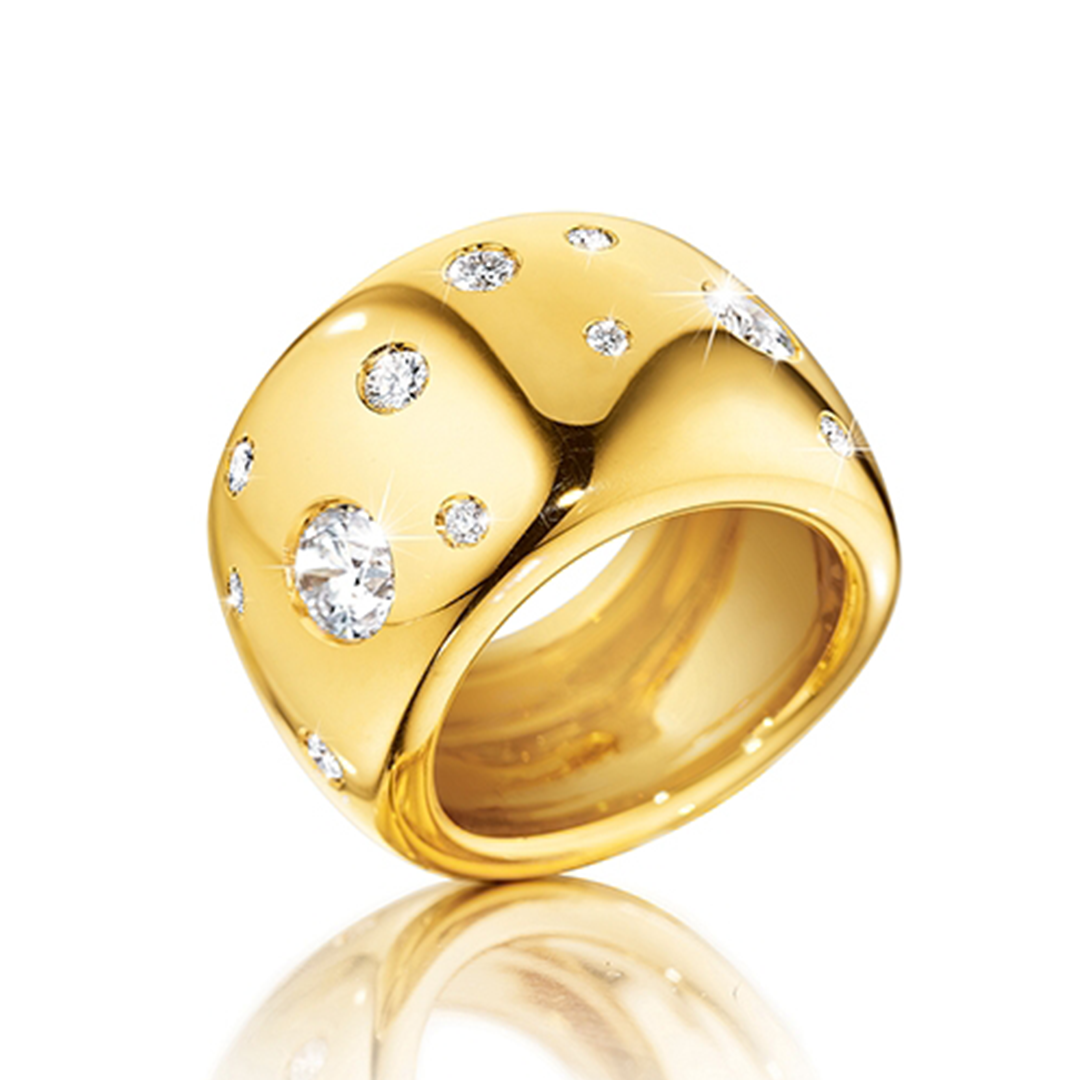 Constellation Band Ring gold and diamond
