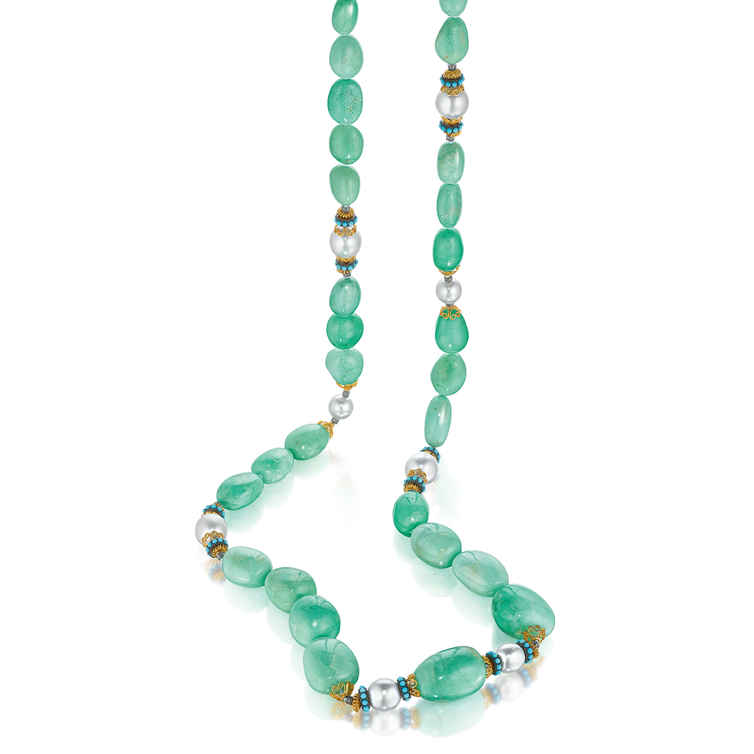 Byzantine-Bead-Necklace_Green-Opal-Pearl-Turquoise_